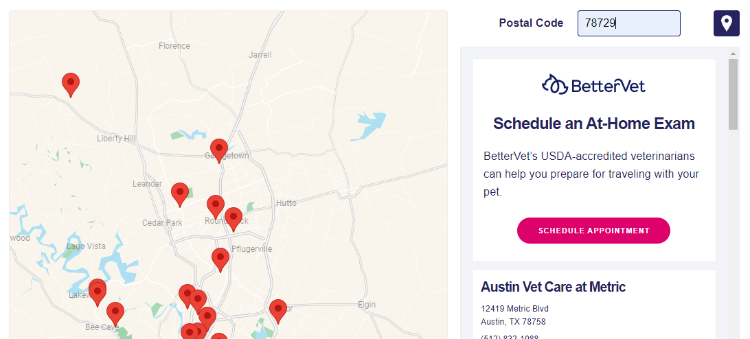 The FlyWithMyPet Find-a-Vet Tool for Pet Travel Certificates